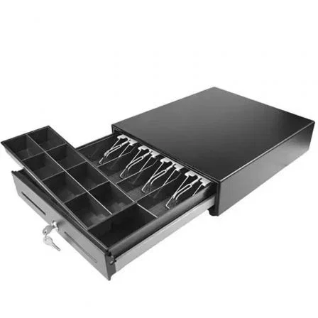 Premier Cajón Portamonedas 410-HQ Automático Negro 41x41 con 4 Compartimentos para Billetes y 8 para Monedas Premier Cajón Portamonedas 410-HQ Automático Negro 41x41 con 4 Compartimentos para Billetes y 8 para Monedas